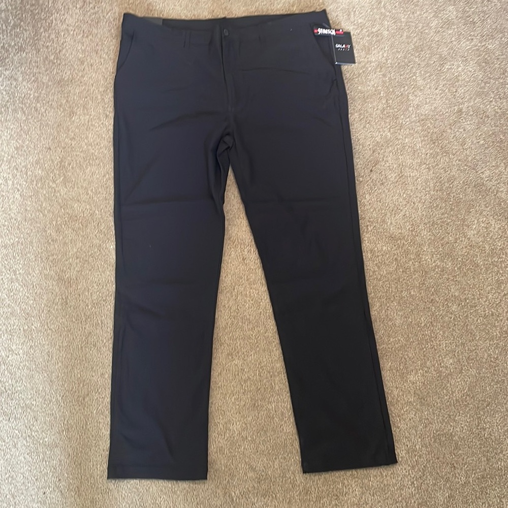NEW - Galaxy By Harvic Black Dress Stretch Pants - Size 40/32